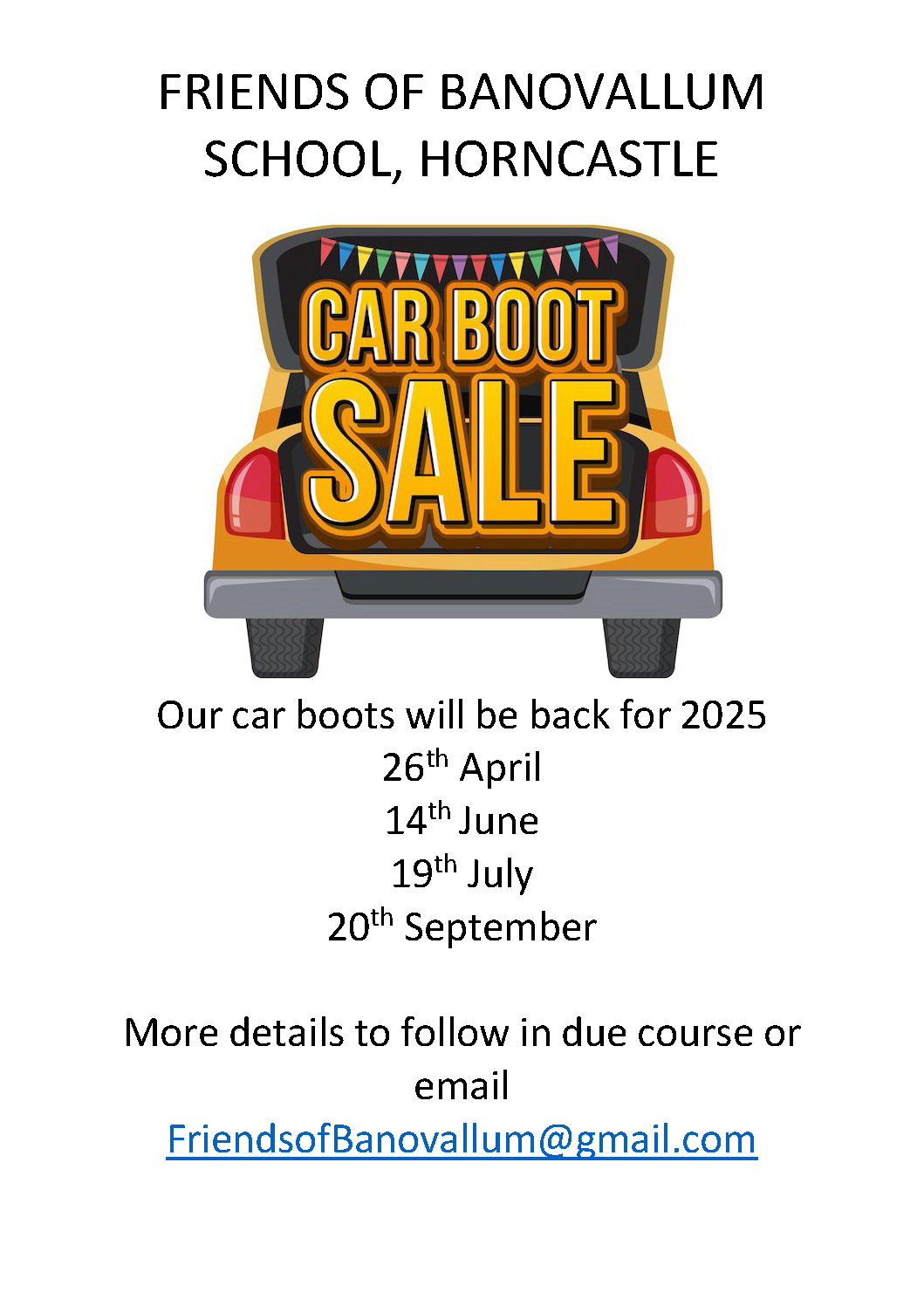 Friends of Banovallum Car Boot Sales Friends of Banovallum Car Boot Sales